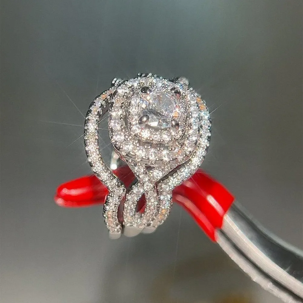 ‎Sparkly 3-Piece Ring Set